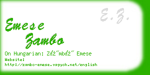 emese zambo business card